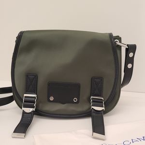 Rebecca Minkoff Green and Black Crossbody Bag with Silver Hardware